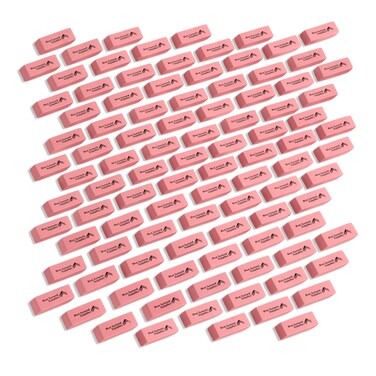 Blue Summit Supplies Pink Erasers Bulk, Classroom Erasers for Kids Pink, Pink Bulk Erasers, Pencil Erasers for School, Bulk Pink School Erasers, 100 Pack