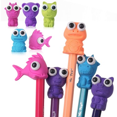 Mr. Pen- Erasers, Cap Erasers, 20 Pack, Animal Eraser Caps (Eyes Come Out), Erasers for Kids, Pencil Eraser, Pencil Erasers Toppers Cute Erasers, Colorful Erasers, Fun Erasers Kids, Easter Egg Fillers