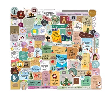 Mr. Pen- Christian Journaling Stickers, 31 Sheets, 1034 pcs, Christian Stickers for Planners and Journals, Christian Stickers, Religious Stickers, Bible Journaling Stickers, Bible Journaling Supplies