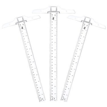 Mr. Pen- 12 Inches Plastic T Square, 3 Pack, T Square Ruler, T Square Transparent, T Ruler, Drafting T Square, T Ruler for Crafting, T Ruler Clear