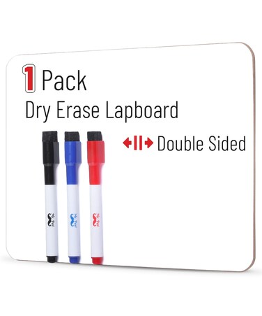 Mr. Pen- Dry Erase Lapboard, 11.75" x 8.9", Double Sided with 3 Dry Erase Markers, Small Dry Erase Board, Mini Dry Erase Board, Dry Erase Board for Kids, Dry Erase Lap Board, White Boards Lapboard