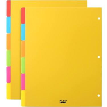 Mr. Pen- Binder Dividers - 6 Tab Dividers, Pack of 2 Sets (12 Dividers Total) for 3 Ring Binder