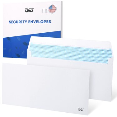 Mr. Pen- Security Envelopes #10, 50 Pack Business Peel and Seal, Self Sealing Envelopes, No 10 Envelopes.