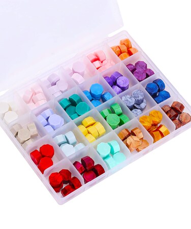 Mr. Pen- Sealing Wax Beads, 24 Colors, Wax Seal Stamp Beads, Seal Wax, Wax Stamp Seal, Wax Beads for Stamp Seals, Stamp Wax, Wax Seal Beads, Wax Stamp Beads, Wax Seal Wax, Wax Stamp Seals