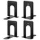 Mr. Pen- Book Ends, Black, 4 Pack, Heavy Duty Metal Bookends for Shelves, Book Holders for Shelves, Book Stoppers, Book Holders, Book Ends for Office, Metal Bookends, Book Ends to Hold Books