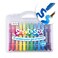 Ooly Smooth Stix Gel Crayons for Kids and Adults with Paint Brush - Set of 24 Watercolor Rainbow Crayons for Glass and Paper with Clear Plastic Crayon Case - Easy To Clean Twist-Up Gel Crayon Set