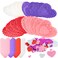 JOYIN 126+ Pcs Valentines Day Craft Gift Set with 100 Heart Doilies, 24 Pcs Foam Doilies and 2 Bags Foam Heart Stickers for Kids, Tableware Decoration, Home Activitie, Kitchen Disposable Table Craft