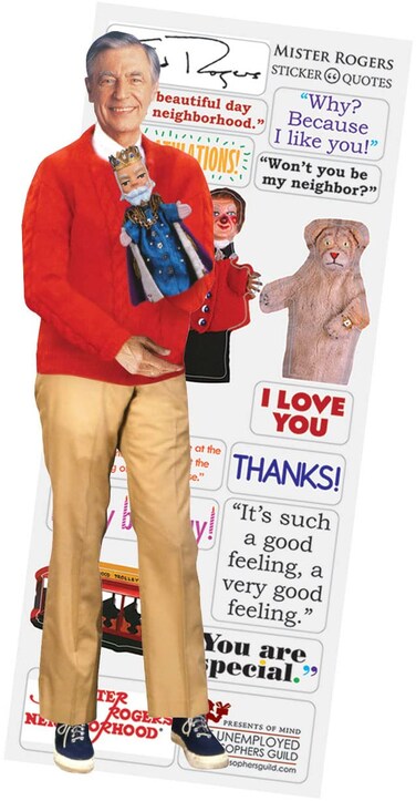 Mister Rogers Quotable Notable - Greeting Card and Sticker Sheet - Envelope Included