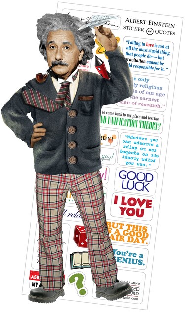 Albert Einstein Quotable Notable - Greeting Card and Sticker Sheet - Envelope Included