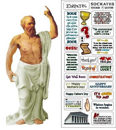 Socrates Quotable Notable - Greeting Card and Sticker Sheet - Envelope Included