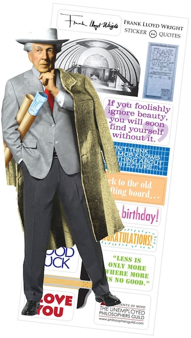 Frank Lloyd Wright Quotable Notable - Greeting Card and Sticker Sheet - Envelope Included