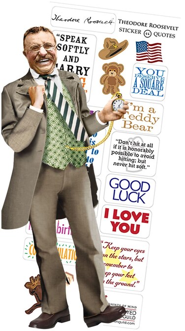Theodore Roosevelt Quotable Notable - Greeting Card and Sticker Sheet - Envelope Included