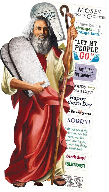 Moses Quotable Notable - Greeting Card and Sticker Sheet - Envelope Included