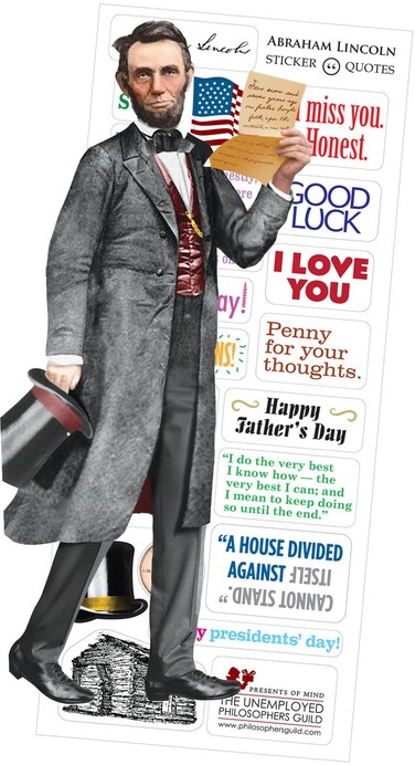 Abraham Lincoln Quotable Notable - Greeting Card and Sticker Sheet - Envelope Included