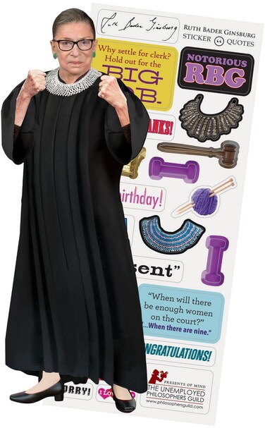 RBG Ruth Bader Ginsburg Quotable Notable - Greeting Card and Sticker Sheet - Envelope Included