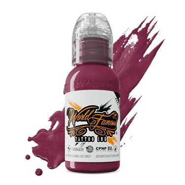 World Famous Purple Tattoo Ink, Vegan and Professional Ink, Made in USA, BlackBerry, 1 oz