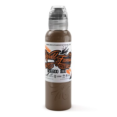 World Famous Brown Tattoo Ink, Vegan and Professional Ink, Made in USA, Tobacco Dock, 1 oz