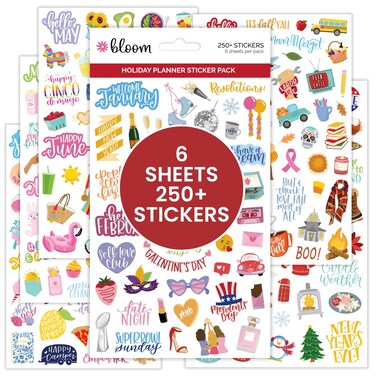bloom daily planners New Holiday Seasonal Planner Sticker Sheets - Seasonal Sticker Pack - Over 250 Stickers Per Pack!