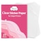 WeLiu Printable Transparent Sticker Paper, Premium Clear Sticker Paper 8.5&quot; x 11&quot; (25 Sheets) - Clear Full Sheet Labels for Inkjet Printers