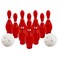 4E's Novelty Valentines Day Bowling Game Set - 10 Red Pins, 2 Balls, Indoor/Outdoor Backyard Carnival Game, Classroom Valentine's Party Games Galentines Activity for Kids Adults