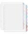 Mr. Pen- Clear Sheet Protectors with Binder Tabs, 8 Tabs, 2 Sets, Clear Binder Sheet Protectors, Clear Plastic Dividers for 3 Ring Binder, Insertable Index Page Divider Multicolor Tabs