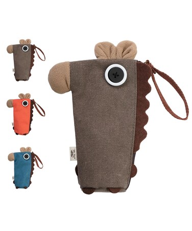 Mr. Pen- Standing Pencil Case, Animal Pencil Pouch, Brown Donkey, Kids Pencil Case for Kids, Stand Up Pencil Case, Cute Pencil Pouch for Girls and Boys, Pen Case, Pen Pouch, School Pencil Case Pouch