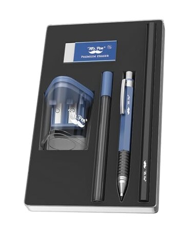 Mr. Pen- Mechanical Pencil Set, 5 pcs, 2.0mm Mechanical Pencil, 2.0mm Lead Refill, HB Pencil, Eraser, Sharpener, Mechanical Drafting Pencil, 2mm Mechanical Pencil for Drawing Mechanical Pencils