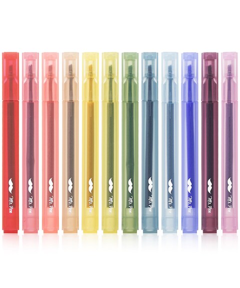 Mr. Pen- Aesthetic Highlighters, 12 pcs, Chisel Tip, Highlighters Assorted Colors, Bible Highlighters and Pens No Bleed, Cute Highlighters, No Bleed Highlighters for Bible Pages No Bleed