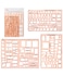 Mr. Pen- House Plan, Interior Design and Furniture Templates, Drafting Tools and Ruler Shapes for Architecture - Set of 3
