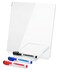 Mr. Pen- Clear Acrylic Board with Stand, 10" x 10", 3 Dry Erase Markers, Acrylic White Board, Acrylic Board for Desk, Clear Acrylic Dry Erase Board with Stand, Clear Dry Erase Board for Desk