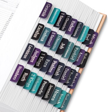 Mr. Pen- Bible Tabs, 75 Tabs, Celestial Symphony, Silver Foil Embossed Lettering, Laminated Bible Tabs for Women and Men, Bible Tabs for Study Bible Index Tabs, Bible Book Tabs, Bible Labels Tabs