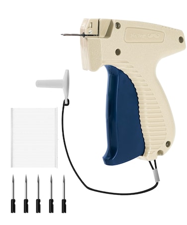 Mr. Pen- Tagging Gun with Case, 5 Needles, 1008 pcs 2" Barbs Fasteners, Cream &amp; Navy Blue, Tagging Gun for Clothing Tag Gun for Clothes Tag Gun, Price Tag Gun, Pricing Gun, Tag Attacher Guns