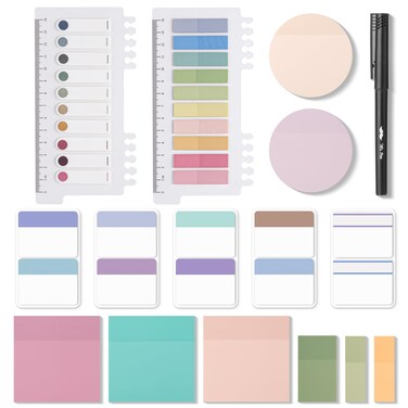 Mr. Pen- Transparent Sticky Note Set, 1000 Sheets, Colorful, Transparent Sticky Notes Set, Bible Sticky Notes Clear Sticky Notes Transparent, Bible Notes, Transparent Sticky Notes for Bible Study