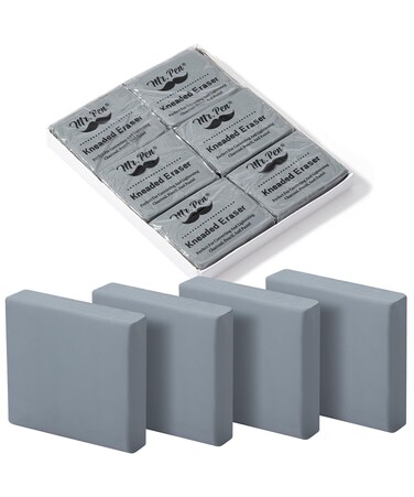 Mr. Pen- Kneaded Eraser, 6 Pack, Grey, Kneaded Erasers for Artists, Art Eraser, Kneadable Erasers, Moldable Eraser, Art Erasers for Drawing, Artist Eraser, Drawing Erasers, Art Gum Eraser