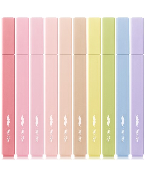 Mr. Pen- Aesthetic Highlighters, 10 pcs, Colorful, Chisel Tip, Cute Highlighters Assorted Colors, Bible Highlighters and Pens No Bleed, No Bleed Highlighters for Bible Pages No Bleed