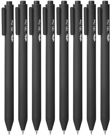 Mr. Pen- Retractable Gel Pens, 8 Pack, Black Ink Gel Pens, Gel Pens Fine Point 0.5mm, Retractable Pens, Gel Ink Pens, Aesthetic Pens for Journaling Fine Tip Pens