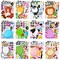 JOYIN 24PCS 9&quot;x6&quot; Make a face Stickers for Kids, Make Your Own Stickers, Mix and Match with Safaris Sea Farm and Dinosaur Animals, Party Favors Kids Crafts, Goodie Bags Stuffers