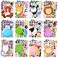 JOYIN 24PCS 9"x6" Make a face Stickers for Kids, Make Your Own Stickers, Mix and Match with Safaris Sea Farm and Dinosaur Animals, Party Favors Kids Crafts, Goodie Bags Stuffers