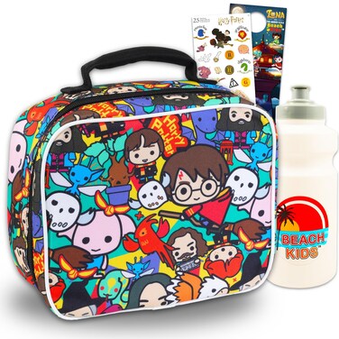Harry Potter Lunch Box for Kids - Bundle with Insulated Harry Potter Lunch Bag, Water Bottle, Stickers, More   Harry Potter Lunch Box for Boys, Girls