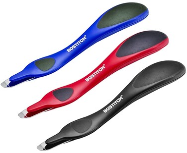 Bostitch Office Professional Magnetic Easy Staple Remover Tool - Staple Puller Stick for Office Home &amp; School - 3 Pack - Black Blue and Red