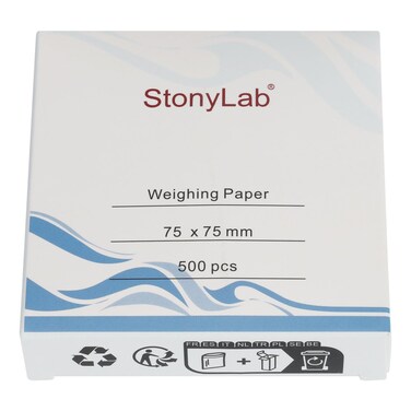 stonylab Weighing Paper, 75 x 75 mm Nitrogen-free Sample Weighing Papers Scale Paper Analytical Balance Weigh Paper for Laboratory Research, Pack of 500