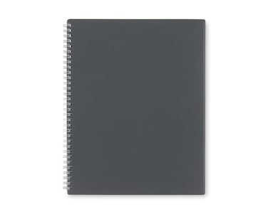 Blue Sky Notes Professional Notebook, Flexible Cover, Twin-Wire Binding, 8.5" x 11", Gray