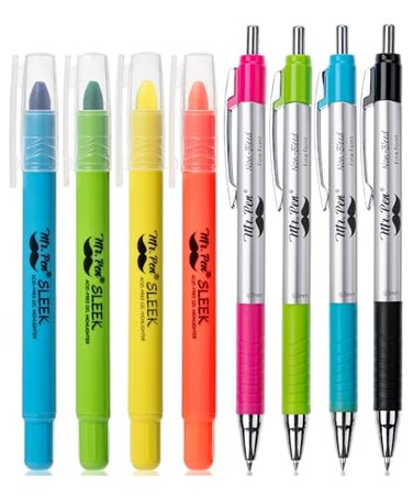 Mr. Pen- Bible Highlighters and Pens No Bleed, 8 Pack, Bible Journaling Kit, Bible Pens No Bleed Through, Gel Highlighters/Markers Bible Study Kit, Christian Gifts