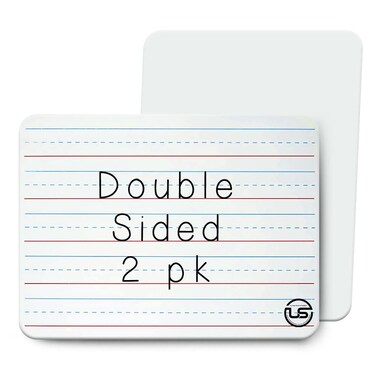 Small White Dry Erase Board for Kids 2pk.  Double Sided Lapboard Mini Ideal Dry Erase Board Perfect for Homeschool Supplies, Office, Classroom