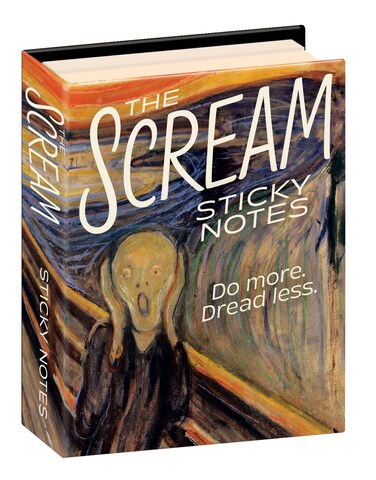 The Unemployed Philosophers Guild Edvard Munch's The Scream Sticky Notes - Art Themed 3.25" by 4.25" Booklet with Self-Sticky Individual Notes Inside