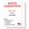 50 Sheets of Heavyweight White Cardstock Ideal for Business Cards, Art Projects, Invitations, and Stationery Printing   80 lb Weight   8.5 x 11 inches   Thick Cover Stock (216 gsm)
