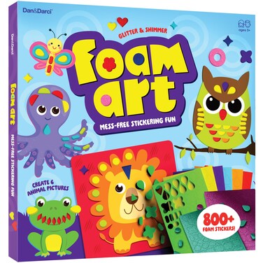Foam Sticker Art Craft for Kids - Toddler Arts and Crafts for Kids Ages 3-4 3-5 4-6 - Kids Toddlers Activities for Kids Ages 3-5 - 4 Year Old Boy Birthday Gift - Stocking Stuffers Gifts for Boys 4-6