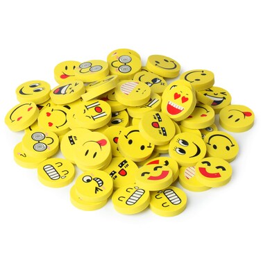 Mr. Pen- Smiley Eraser Pack, 64 Mini Pencil Erasers for Kids &amp; Students, Fun &amp; Cute School Supplies, Easter Egg Fillers