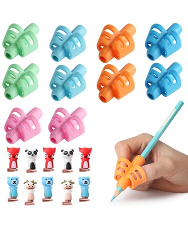 Mr. Pen- Pencil Grips for Kids Handwriting, 20 PCS (10 Finger Grips+10 Clips), Pencil Grips, Pencil Grips for Kids, Pencil Holder For Kids, Pencil Grippers, Finger Grips For Pencils, Pen Grip