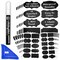 Chalkboard Labels for Jars 162pcs - Waterproof Reusable Chalk Sticker Labels for Containers Storage Jars - 12 Unique Shapes &amp; 3 Sizes Includes Erasable Liquid Chalk Marker &amp; Mini Towel (Pack of 162)